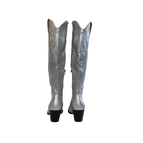 Oasis Society Samara Silver Western Boots Size 9 - Picture 6 of 8